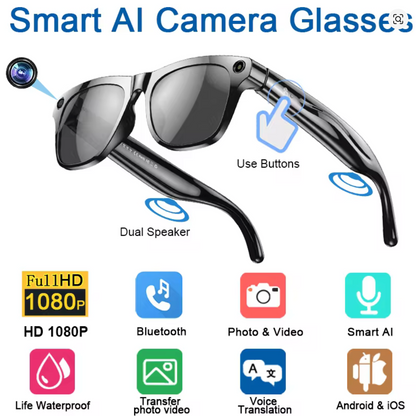 Xiaomi 4K HD AI Smart Glasses Chat GPT 100MP Camera Bluetooth Call 260Mah Battery Voice Assistant Control Smart Glasses 2025